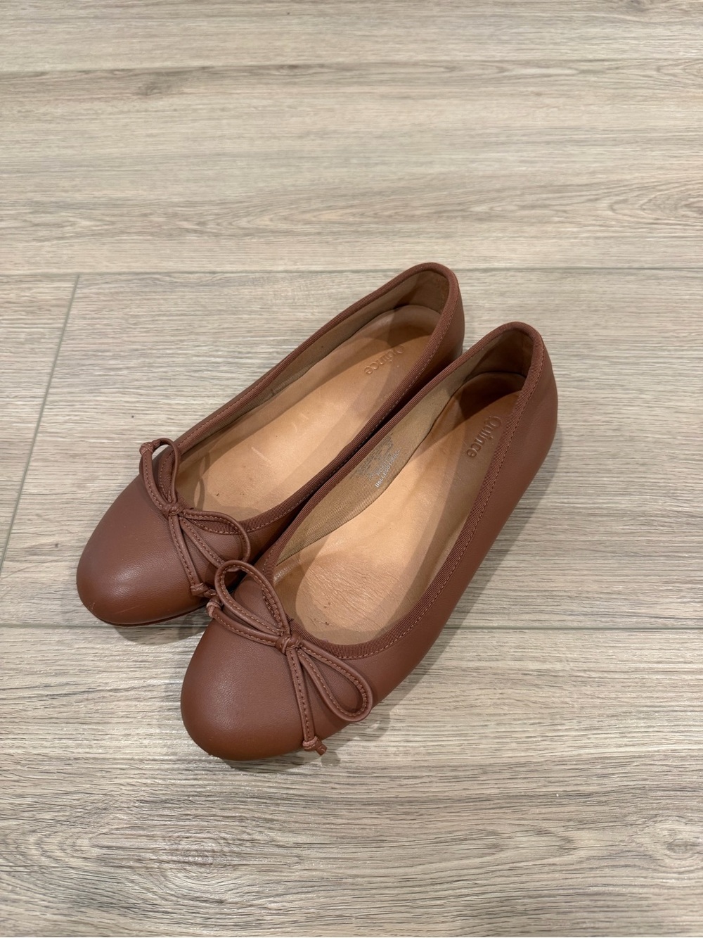 Quince Brown Flats with Bow Detail